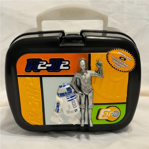 Vintage 2002 Thermos Brand Star Wars R2-D2 C3PO Plastic Lunch Box Made in USA - Picture 10 of 10
